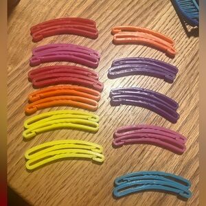 Large Lot Vintage Banana Hair Clips 1980s Ponytail Clincher, Barrettes & Combs